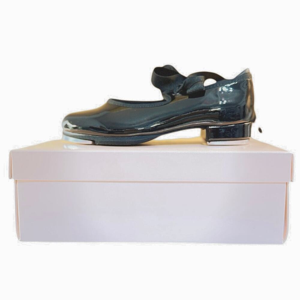 Bloch Annie Tyette Tap Shoes Girls 10.5M Black Patent S0350G NWB w/ Box